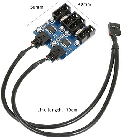 Shmıllor Anakart 9-Pin USB Header Çarpan 9-Pin USB 2.0 Bağlantı Noktası Genişleme için 4X9-Pin USB 2.0 Bağlantı Noktası Genişletme