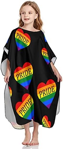 WEEDKEYCAT Gay Pride Aşk Kalp Kapşonlu Havlu Çocuklar için Yumuşak Banyo Peluş Havlu Hood ile Havuz Plaj Yüzmek için Kapak-ups
