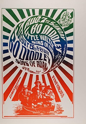 Bo Diddley 1966 Konser Afişi, Avalon BallroomMint Durumu (FD-20)