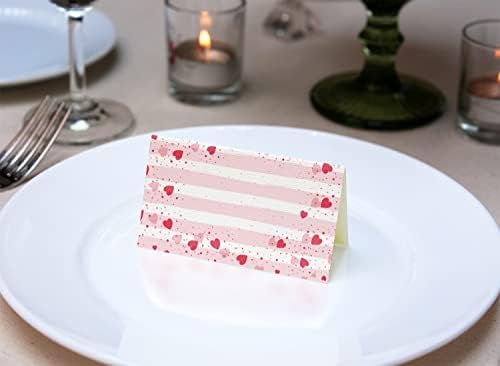 25 Sevgililer Günü Yemek Çadırı Etiketleri, Yer Kartları-Sevgililer Günü Dekorasyonu, Sevgililer Günü Partisi, Ziyafetler, Etkinlikler
