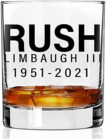 Patriot Mağarası, Rush Limbaugh 1951-2021 ABD'de Üretilen 11 oz Viski Bardağı