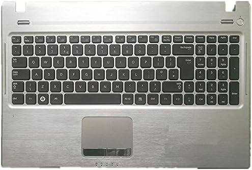 Laptop Üst Kılıf Kapak C Kabuk & Klavye & Touchpad Samsung NP-Q530 Q560 Gümüş ABD İngilizce Düzeni