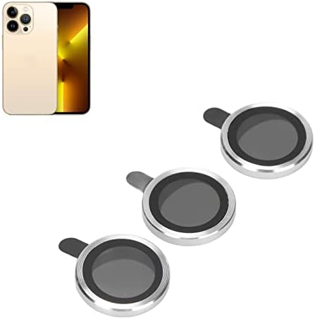 Geriop Kamera Lens Koruyucu, Tam Lens Kapsama Çizilme Direnci Telefon Lens Koruyucu Film için 13 Pro Telefon(Gümüş)