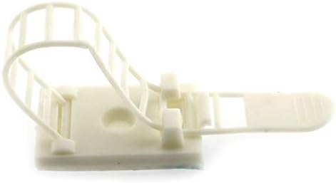 RuiLing 50-Pack Ayarlanabilir Kendinden Yapışkanlı Kablo Klipler Tel Organizatör 91mm Beyaz Kablo Kelepçeleri Sabit Tutturmak