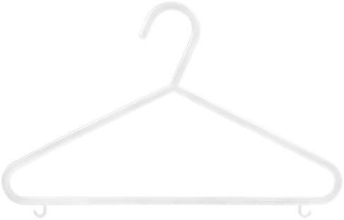 Hangerworld 36 Beyaz 11.8 inç Plastik Çocuk Ceket Giyim Konfeksiyon Pantolon Etek Bar Bebek Yürüyor Askıları