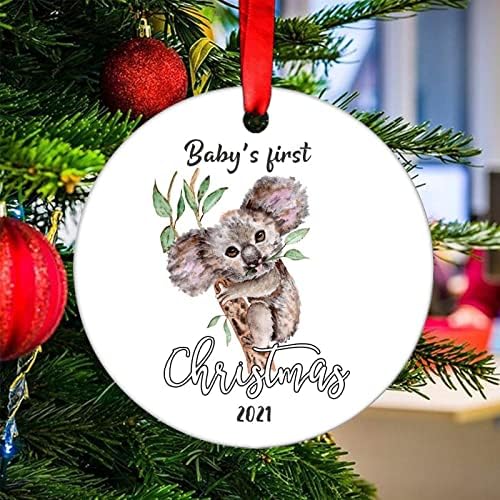 Koala bebeğin İlk Noel Süs Noel Ağacı Süsleri Seramik Noel Süsleme Noel Ağacı Süsleme Noel Süsleme