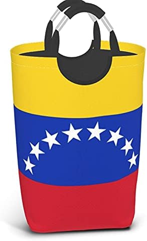Venezuela bayrağı Büyük Kirli Giysi Çantası, Taşınabilir Kirli Giysi Çantası, Yumuşak Kavrama Kolu İle Su Geçirmez Kirli Giysi
