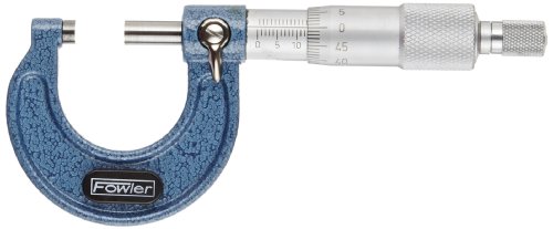 Fowler 52-248-101 Güzel Kalite Dışında Metrik Mikrometre, Cırcır Durdurma Yüksük, 0-25mm Ölçüm Aralığı, 0.001 mm Doğruluk, 0.01