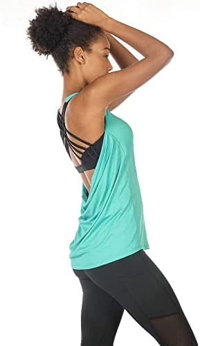ıcyzone Yoga Tops Egzersiz Giyim Activewear Dahili Sutyen Tankı Üstleri Kadınlar için