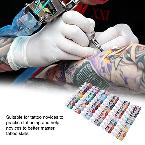 Dövme Mürekkebi Seti, Dövme Tedarik Seti Dövme Makineleri için Dövme Acemileri için El Yapımı Kalemler için Renklendirmesi Kolay