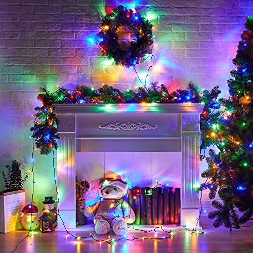 Noel dize ışıkları 66FT 200 LED pırıltı peri ışıkları dize 11 ışık modları ile Noel ağaçları için çelenk çelenk düğün kapalı
