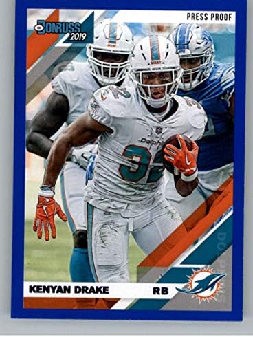 2019 Donruss Basın Geçirmez Mavi Futbol 147 Kenyalı Drake Miami Dolphins Resmi NFL Ticaret Kartı Panini Amerika'dan