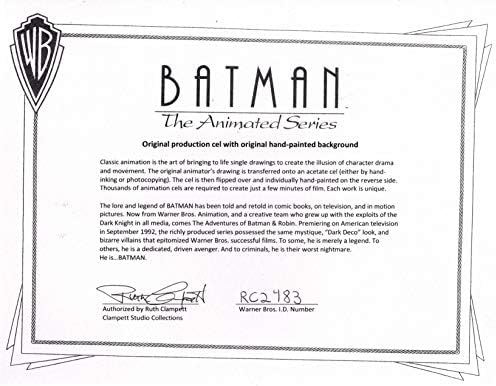 Batman Warner Bros DC 1997 8'den Cels ve Arka Plan ile Animasyon Serisi BTAS Key Master Kurulumu