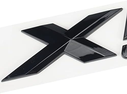 X5 Araba Mektup Rozeti Bagaj kapağı Bagaj Rozeti 3D ABS araba amblemi çıkartma BMW 150mm (Parlak Siyah, X5)