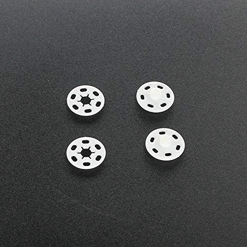 Leekayer 50 Takım 20mm Plastik Yapış Bağlantı Elemanları Düğmeleri Beyaz Dikiş Yapış Basın Düğmeleri 0.79, görünmez Yapış Bağlantı