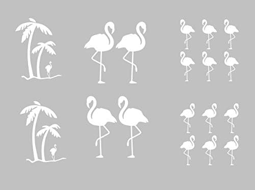 Makeyes Flamingo Palmiye Ağacı Tropikal duvar çıkartmaları Ev Salon Duvar Çıkartmaları Vinil Deco Ev Hayvanlar Dekorasyon Kolayca