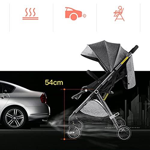 Puset Çocuk Arabası Oturabilir ve Yaslanabilir, Amortisör Ultra Hafif Taşınabilir, Depolama Sepeti ile Yüksek Görüşlü Katlanabilir