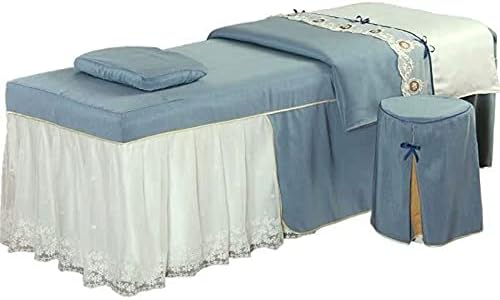 Masaj masası Levha Seti, lüks İskandinav güzellik yatağı Kapak Dört Parçalı Pamuk Keten Basit masaj Şampuanı Fizyoterapi Fizyoterapi