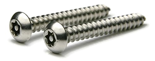 Torx w/Pin Kurcalamaya Dayanıklı Güvenlik Düğmesi Başlı Sac Vidalar 18-8 Paslanmaz Çelik T-27 - 14 x 1-1000 Adet