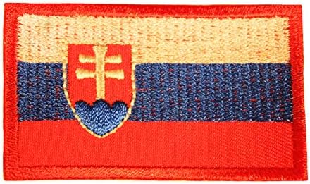 SUPERDAVVES SUPERSTORE Slovakya Ülke Bayrağı Küçük Demir on Patch Crest Rozeti 1. 5X2. 5 İnç Yeni