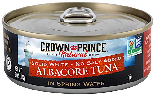 Kaynak Suyunda Veliaht Prens Doğal Katı Beyaz Albacore Ton Balığı, 5 Onsluk Kutular (12'li Paket)