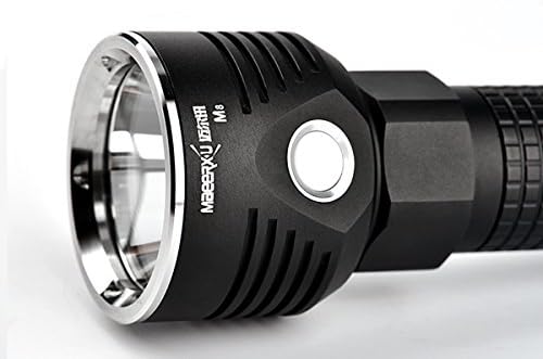 LED 26650 El Feneri-Maeerxu M8 XP-L HI 1200 Lümen Kademesiz Karartma Uzun Menzilli USB Şarj Edilebilir LED El Feneri - (Siyah