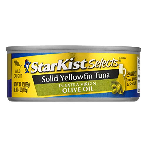 StarKist E. V. O. O. Kavrulmuş Sarımsaklı ve Sızma Zeytinyağlı Katı Sarı Yüzgeçli Ton Balığı, 4.5 Oz, 12'li Paket