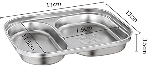 AİYoo 2 Katmanlı Metal Bento Kutusu Yetişkinler için - 304 Paslanmaz Çelik 3 Bölümler Öğle Konteynerler Gıda Bento Öğle Yemeği