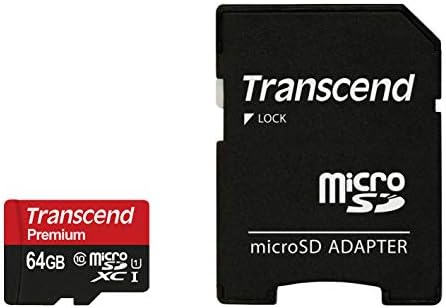 Transcend 64GB microSDXC Class10 UHS-1 Adaptörlü Hafıza Kartı 90 MB/s (TS64GUSDU1)