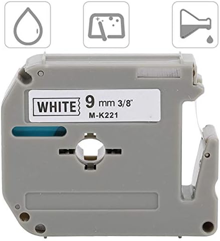 Hyuduo Etiket Bant PET Aksesuarları M-K221 Etiket Yazıcı için Fit PT-65/70/80 9mm