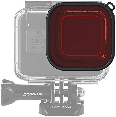 Kamera Efektleri Filtreler Aksesuarları için Lens Kare Konut Dalış Renk Lens Filtre için GoPro HERO8 Black Edition (Renk: Kırmızı)