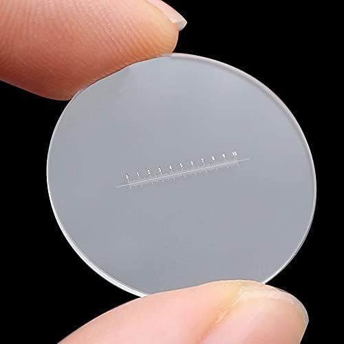 DIV 0.1 mm Mercek Mikrometre için Stereo Biyolojik Mikroskop Cetvel Ölçüm (Çap 23mm)