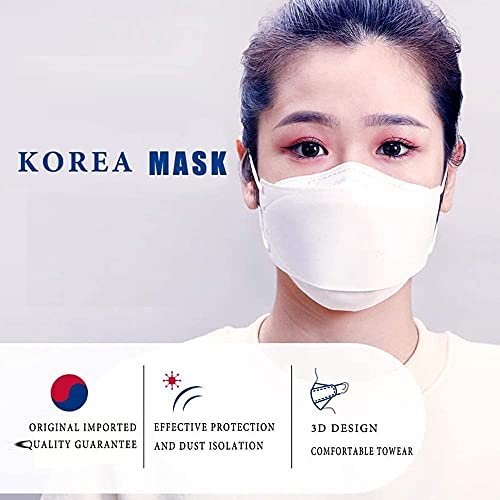 (20'li Paket) Yetişkinler için Kore Siyah Tek Kullanımlık Yüz Koruyucu Maskeler, 20 Ayrı Ayrı Paketlenmiş, 4 Katmanlı Maske (Siyah)