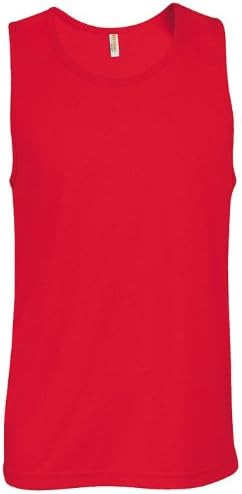 Kariban Erkek Spor Spor Spor Yelek / Tank Top (M) (Kırmızı)