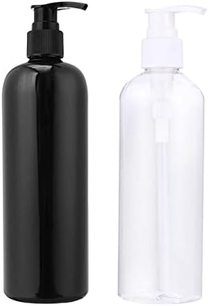 JUSTDANMING 4 Adet 500 ml Basın Tipi Losyon Şişesi Kullanımlık Boş Şişe Şampuan Siyah Pompa Emülsiyon duş şampuanı Banyo Ayrılmış