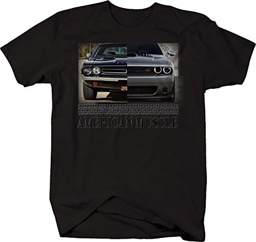 Amerikan Kas Hotrod Challenger Modern ve Klasik Yarış T Gömlek Erkekler için