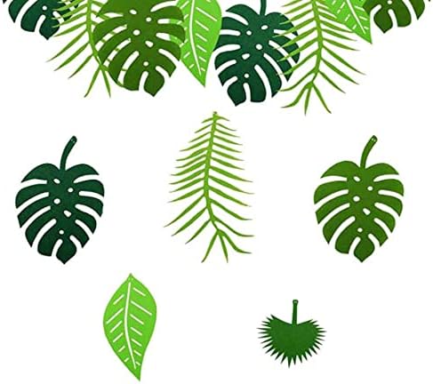 2 Paket Tropikal Yaprak Afiş, Hawaii Luau Parti Doğum Günü Dekor Afiş Palmiye Yaprakları Afiş Dekor Yaz Orman Tema Parti Süslemeleri