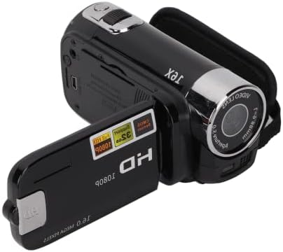Byged Video Kamera Kamera, 2.7 inç Renkli Ekran 1080P Full HD Dijital Kameralar 270°Dönen Video Kaydı LCD 16MP Kamera Dahili