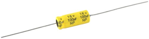 NTE Electronics NPA33M63 Serisi NPA Alüminyum Polarize Olmayan Elektrolitik Kondansatör, %20 Kapasite Toleransı, Eksenel Kurşun,