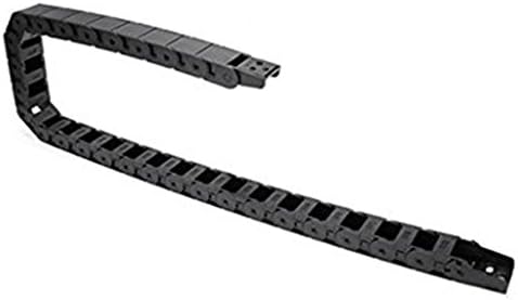 XJS R38 18mm x 25mm Plastik Yarı Kapalı Kablo Tel Taşıyıcı Drag Zinciri 1.02 M Uzunluk Siyah