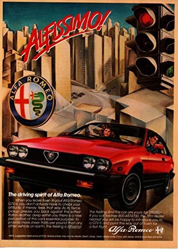 Dergi Baskı İlanı: 1984 Alfa Romeo GTV-6 Sport Coupe, Alfissimo! Alfa Romeo'nun İtici Ruhu