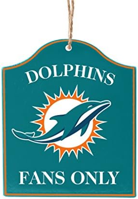 Boelter Markaları NFL Miami Dolphins Ahşap Fan İşareti Süsleme