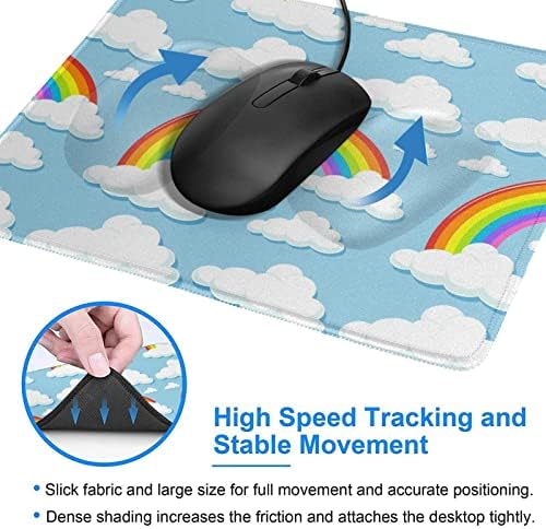 UMBRELO Mouse Pad Gökkuşağı Fare Mat, dikdörtgen Kişiselleştirilmiş Tasarım Premium Doku Mouse Pad Su Geçirmez Kaymaz Kauçuk