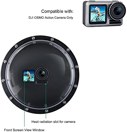 YALLSAME Dome için DJI OSMO Eylem Kamera 147ft Su Geçirmez Dome Port Konut Case Sualtı 50/50 HD Lens Fotoğraf Aksesuarları için