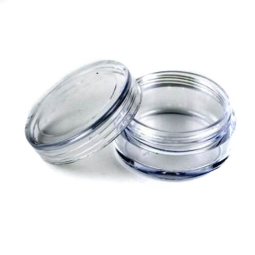 25 Adet Boş Şeffaf Plastik Kozmetik Kapları 3g / 3ml Boy Pot Kavanoz Eyshadow Konteyner