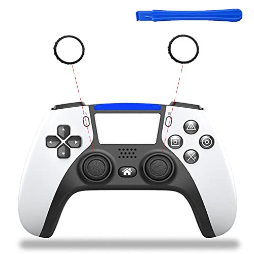 PS5 Denetleyici Accent Yüzükler Dekoratif Aksesuar PlayStation 5 Denetleyici Yedek Parçaları - 2 Çift/Aydınlık Beyaz