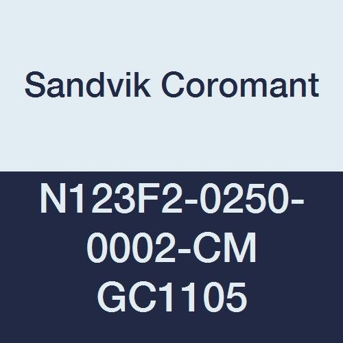 Sandvik Coromant CoroCut 3 Karbür Ayırma Parçası, GC1105 Sınıfı, TıAlN Kaplama, CM Talaş Kırıcı, 2 Kesici Kenar, N123F2-0250-0002-CM,