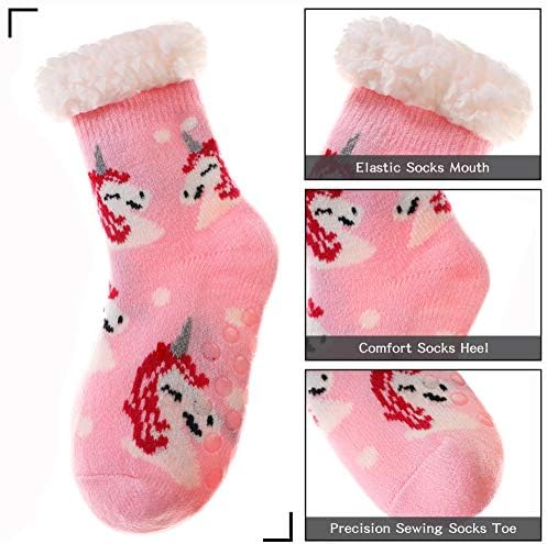 Çocuk Erkek Kız Terlik Çorap Çocuk Tulumları Sevimli Hayvan Yumuşak Sıcak Kalın Kış Polar Astarlı Kaymaz Termal Ev Çorap