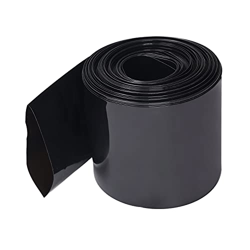 Aunıwaıg pil ısı Shrink tüp PVC ısı Shrink boru düz Genişliği 60mm, uzunluk 10 m için büyük pil paketi güç siyah 1 adet