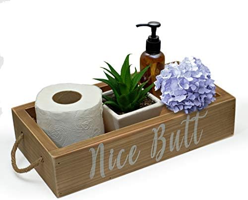 Güzel Popo Banyo Dekor Kutusu, 2 Taraf - Komik Tuvalet Kağıdı Saklama Kutusu, Çiftlik Evi Banyo Dekoru için Tuvaletin Üzerinde